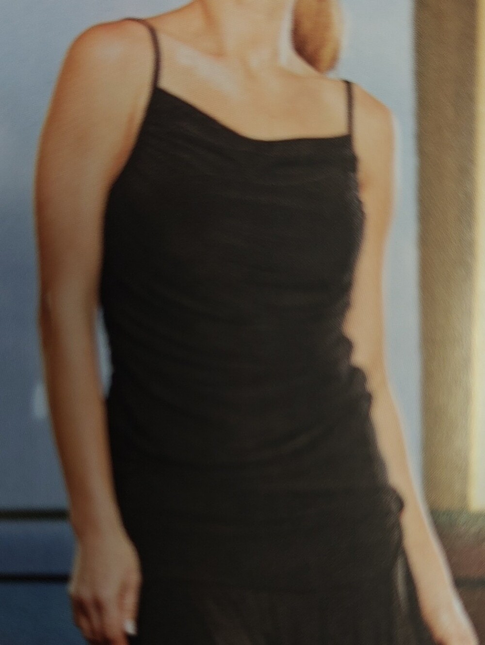 Black Spaghetti-Strap Ruched Camisole - Women